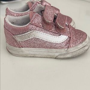 Vans Kids Sparkly Pink Sneakers